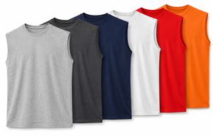 Débardeurs décontractés pour femmes en coton tricoté 100% uni - Product Image 1