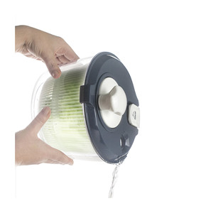 Centrifuga per insalata di grande capacità con coperchio e maniglia per verdure fresche e ortaggi. - Product Image 4