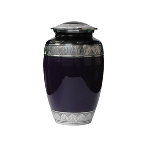 Urnes funéraires en aluminium pour adultes avec gravure, finition en étain et couleur noire, fournitures funéraires en métal pour cendres humaines - Product Image 1