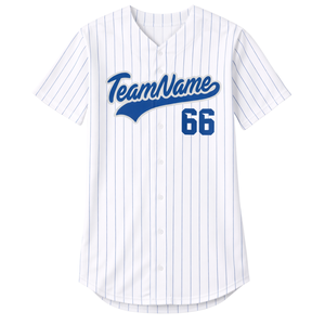 Camiseta de Béisbol Personalizada con Botones y Rayas para Jóvenes, Uniforme Deportivo Transpirable de Poliéster, Suministro al por Mayor OEM - Product Image 1
