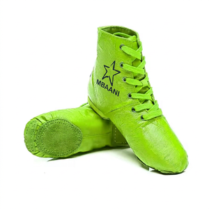 Chaussures de ballet souples pour femmes MBAANI, en cuir marron, semelle fendue, chaussures plates de danse jazz, chaussures d'entraînement - Product Image 3