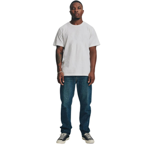 2026 Most selling Men's White Cotton O-Neck Short Sleeve T-Shirt Regular Fit Solid Color Casual Jersey Knit for online sale - Product Image 1