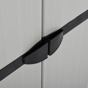 Gray & Black <b>Garden</b> <b>Storage</b> Cabinet <b>with</b> 3 <b>Shelves</b> 26.8\"x15.7\"x66.1\" Size - Product Image 6