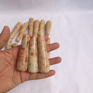 แท่งนวดหน้าคริสตัลซันสโตนธรรมชาติ อุปกรณ์นวดหน้าพลอยสำหรับสปาและดูแลผิว ขายส่ง - Product Image 1