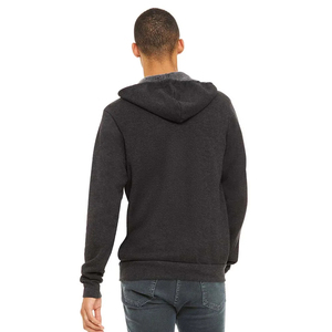 Men's <b>Black</b> <b>Zip</b>-Up <b>Hoodie</b> Fleece Casual Hooded Sweatshirt Regular Fit Solid Color Autumn Wear - Product Image 6