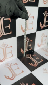 Pulsera de lujo con diamantes de moissanita en forma de pera, hecha de plata de ley 925, pulsera de tenis totalmente adornada con diamantes para chicas. - Product Image 4