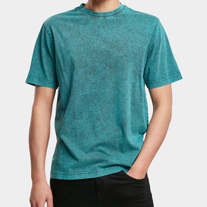 T-shirts pour hommes délavés à l'acide avec impression de logo personnalisé, prix de gros, approvisionnement en vrac de grande quantité, longueur longue, tissu en coton premium - Product Image 6
