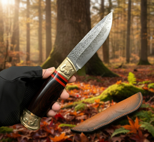 Cuchillo Bowie Personalizable de Acero Inoxidable de Grado Industrial OEM, Portátil, para Camping, con Hoja Recta de Punta Serrada, Alta Dureza - Product Image 2