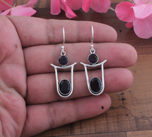 Pendientes Largos de Plata de Ley 925, Chapados en Oro, con Ágata Azul y Diseño de Flor, Hechos a Mano, con Hoja Marquise, Regalo de Aniversario - Product Image 3