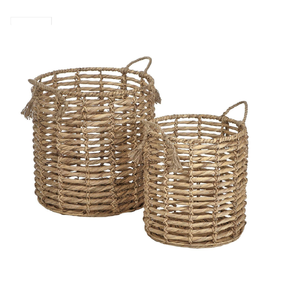 Panier de rangement en jute écologique 2026, portable, design personnalisé, avec poignée, logo et taille sur mesure - Product Image 3