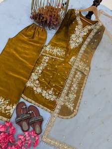 Ensemble haut et palazzo prêt-à-porter de fabrication indienne, idéal pour un port quotidien et pour les fêtes, disponible à un prix avantageux. - Product Image 6