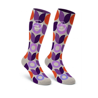Chaussettes de sport tricotées en gros pour hommes, femmes et unisexe, antidérapantes, à motif lettres, couleurs personnalisées, logo, chaussettes de compression douces
