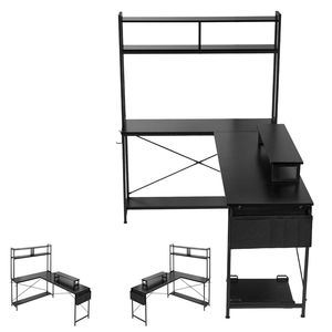 Scrivania per Computer a L Reversibile da 67 Pollici, Tavolo PC Moderno e Elegante, Supporto CPU Mobile, Supporto Monitor, Design Semplice per Gaming e Lavoro - Product Image 1