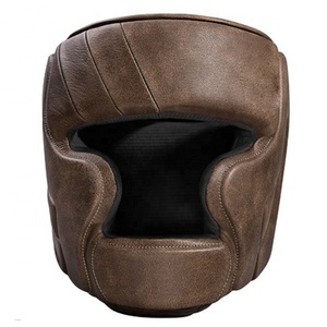New Design Leather Boxing Head Guard-Protective Sports Helmet For Adults-Unisex Solid-Color Universal-Use - Product Image 1