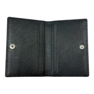 Cartera Corta Delgada Unisex de Cuero Genuino, Diseño Minimalista Plegable, Cierre de Botón, Negra, para Uso Diario - Product Image 5