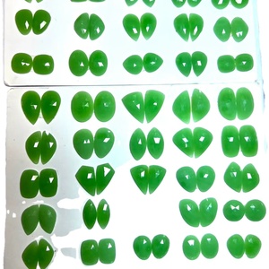 TASBIYA GEMS - Piedras Preciosas de Ónix Verde Natural, Corte Rosa, Facetadas por un Lado, 150 Quilates, para la Elaboración de Joyas - Product Image 1