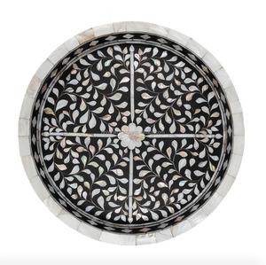 Plateau en bois rectangle fait à la main écologique nouveau design décoratif plateau en nacre pour le service de thé pour les cadeaux - Product Image 6