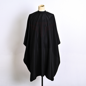 Cape de coiffure noire portable, écologique, en polyester/nylon, résistante à l'eau, pour salon de coiffure - Product Image 1