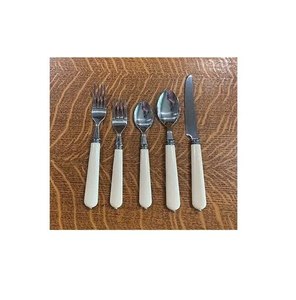 Stainless Steel <b>Bone</b> <b>Handle</b> Luxury Dining Cutlery Set Spoon Fork <b>Knife</b> Flatware Vintage Style Party Use Durable Dishwasher Safe - Product Image 3
