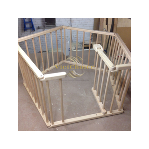 Parque Infantil de Madera Ecológico, Plegable, de Diseño Moderno, con Acabado Suave y Seguro, Centro de Actividades de 4/6/8 Paneles, Hecho en Vietnam - Product Image 4