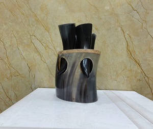 Juego de Tazas de Cuerno de Búfalo 100% Natural, Hechas a Mano, Ecológicas, Estilo Americano, con Asa, para Beber Cerveza - Product Image 6