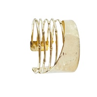 Bracelet manchette en laiton écologique de haute qualité pour femme, motif tendance en forme de cœur, accessoire de mode pour usage quotidien, cadeau idéal