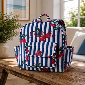 Bohemian Quilted Cotton Backpack Floral Design Girl's School and Travel Backpack Handmade <b>Toddler</b> Picnic <b>Bag</b> for Gifts Christmas - Product Image 2