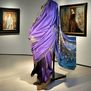 Blusa de seda Chanderi con ropa india y pakistaní hecha a mano - Product Image 4