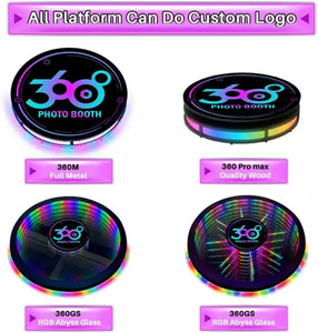 Plateforme de photomaton 360° avec caméra en ralenti, cabine rotative portable avec logo personnalisé gratuit - Product Image 4