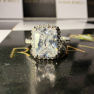 Radiant Cut Engagement <b>Ring</b> Jewelry <b>for</b> Women <b>Men</b> IGI Certified Cvd HPHT Lab Grown Created Diamond 14k 18k White Gold <b>Rings</b> - Product Image 1