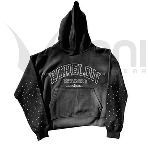 Survêtement d'hiver personnalisé grande taille, design en strass délavé à l'acide, style urbain unique, effet soleil éclairé et vieilli, couleur unie, pour la maternité - Product Image 4