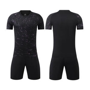<b>Soccer</b> Uniform Set Purple Short Sleeve Crew Neck Sublimated Wholesale Blank Football Uniforms 100%polyester Quick Dry Breathable - Product Image 3