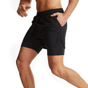 Shorts Deportivos 2 en 1 para Hombre, Compresión y Secado Rápido, para Gimnasio y Fitness, Suministro de Fabricante OEM, Venta al Por Mayor - Product Image 6