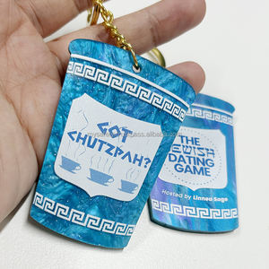 Llavero Personalizado de Moda con Forma de Diamante de Acrílico Vintage, para Hotel o Motel, con MOQ Bajo - Product Image 3