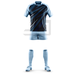 Vêtements de sport de rugby personnalisés professionnels, impression numérique, écologiques, antibactériens, maillot à col en V, shorts, séchage rapide, respirant - Product Image 2