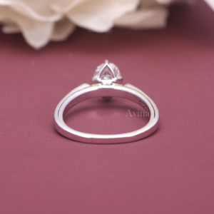 IGI Certified Oval Lab Grown Diamond Solitaire Engagement <b>Ring</b> 14K White / Rose And Yellow Gold Classic 4 Prong <b>Ring</b> for Women - Product Image 4