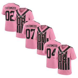 custom <b>pink</b> american football jersey personalized team shirt breathable athletic sportswear fan uniform top - Product Image 1