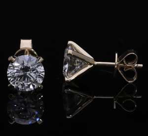 Pendientes Unisex Grandes Cuadrados Super Green Stone SGSE034, Chapados en Oro de 18K, con Diamantes Cultivados en Laboratorio, Corte Brillante - Product Image 2