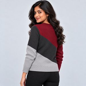 Pull pour femme de qualité supérieure avec tissu tricoté confortable, texture douce, coupe confortable, manches longues, ourlet côtelé, idéal pour le temps froid - Product Image 5