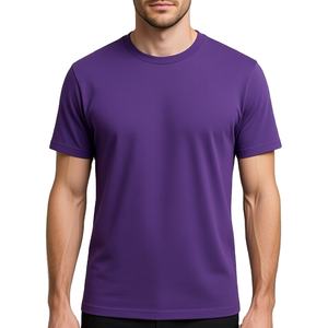 T-shirt 100 % coton anti-humidité pour un style de vie actif, respirant, idéal pour la gym, style vintage, coupe classique, uni, personnalisable - Product Image 1