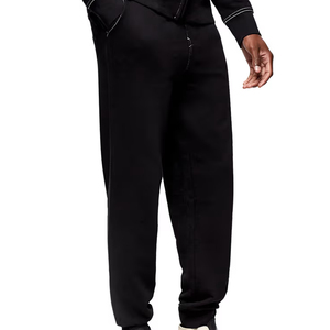 Pantalones Deportivos Negros de Algodón para Hombre, Cintura Elástica con Cordón, Estilo Casual con Bolsillos Laterales, para Otoño - Product Image 4