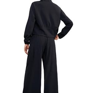 Chaquetas deportivas con cremallera para mujer, ropa deportiva con logotipo personalizado para gimnasio, entrenamiento para correr, yoga, pista recortada - Product Image 3