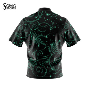 <b>Bowling</b> Jersey Fashionable Design Zipper Sublimated <b>Bowling</b> Shirts Women wholesale custom - Product Image 4