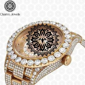 Montre mécanique de luxe Charm Jewels en acier inoxydable pour homme, cadran analogique 40 mm, fermoir caché à bouton-poussoir, verre saphir, étanche 10 bars - Product Image 2