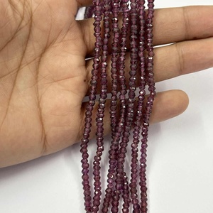 4mm Naturel Violet Rhodolite Grenat Facettes Rondelle Pierre Perles Bijoux Rhodolite Grenat Perles Fabricant Prix Abordable - Product Image 3
