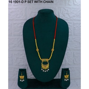 Exquisitos y Lujosos Conjuntos de Joyería de Moda para Bodas en el Medio Oriente, Estilo Dubái, de Aleación de Cobre con Baño de Oro, Collar y Pendientes para Mujer - Product Image 6