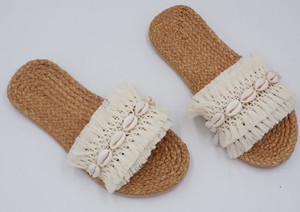 SN HANDICRAFTS Sandalias Planas de Rafia Natural para Mujer, Hechas a Mano, Ligeras, Transpirables y Antideslizantes - Product Image 1
