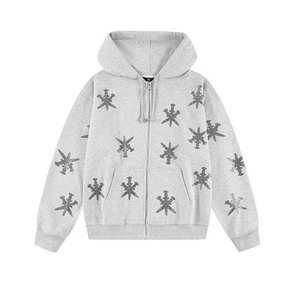Sudadera con Pedrería para Hombre, Servicio OEM, Corte Ajustado, Gran Venta - Product Image 1