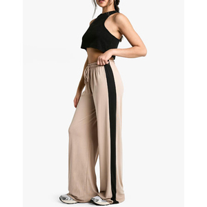 Services OEM, pantalons pour femmes de haute qualité, pantalons slim fit décontractés pour femmes, taille haute, couleur unie, streetwear, respirants - Product Image 3