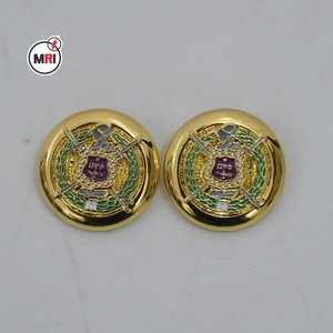 Wholesale High-quality Customize <b>Buttons</b> Omega Psi Phi Fraternity, Inc Custom <b>Buttons</b> for blazers in Gold color 8 Butt - Product Image 3